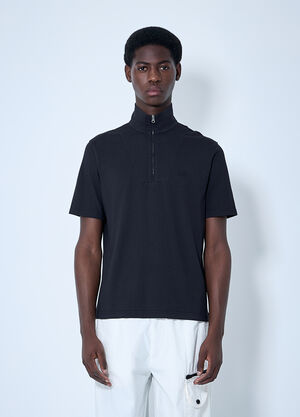 C.P. Company 1020 Half-Zip Polo Shirt Black pco0160006