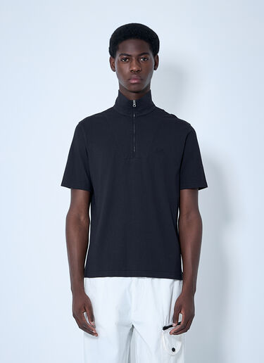 C.P. Company 1020 Half-Zip Polo Shirt Black pco0160006