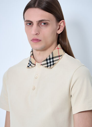 Burberry Cotton Polo Shirt Beige bur0159008