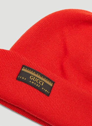 Gucci Vintage Logo Beanie Hat Red guc0141131