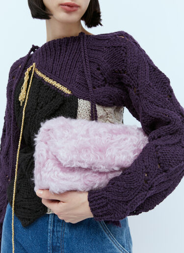 Dries Van Noten Fluffy Clutch Lilac dvn0254048