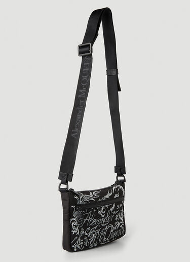 Alexander McQueen Illustrative Logo Crossbody Bag Black amq0148042