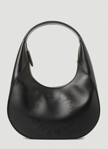 Stella McCartney Perforated Logo Shoulder Bag Black stm0248034