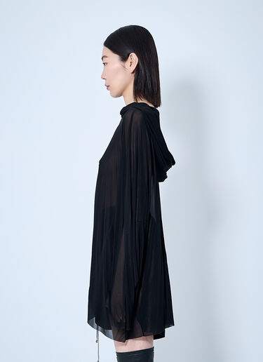 Rick Owens 连帽长袍上衣  黑色 ric0260009