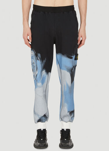 Graphic Print Track Pants Stone Island Graphic Print Track Pants Black sto0150031