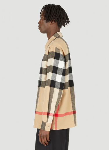 Burberry Hague Zip Front Overshirt Beige bur0147028