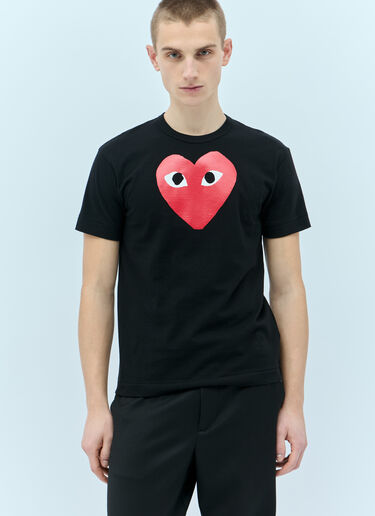 Comme Des Garçons PLAY Logo Print T-Shirt Black cpl0355010