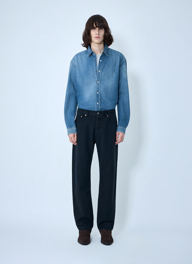 Saint Laurent Cassandre Denim Shirt Blue sla0164013