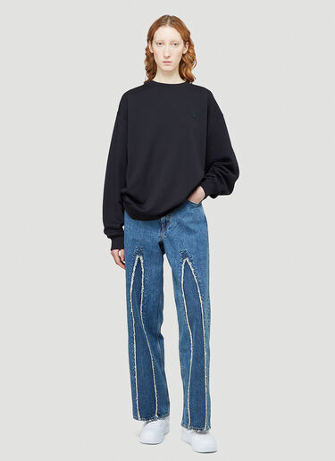 Oversized Face Sweatshirt Acne Studios Oversized Face Sweatshirt Black acn0343004
