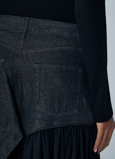 Cut-Off Combination Midi Skirt Yohji Yamamoto Cut-Off Combination Midi Skirt Black yoy0262002