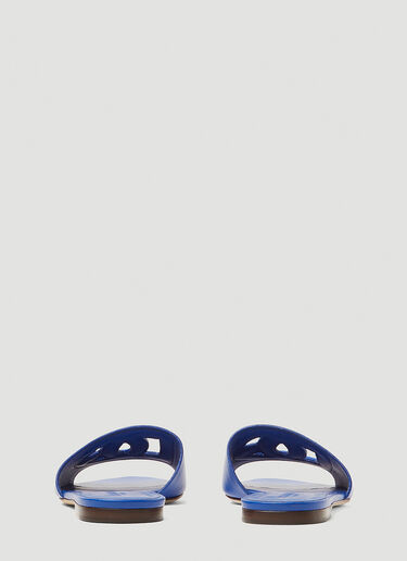 Dolce & Gabbana Logo Cut Out Sandals Blue dol0249062