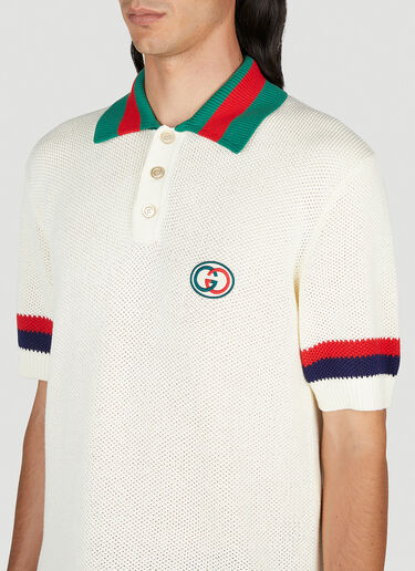 Gucci Web Polo Shirt Ivory guc0153033