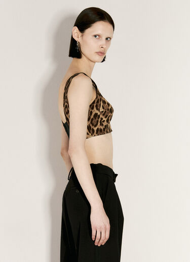 Leopard Print Bustier Top Dolce & Gabbana Leopard Print Bustier Top Brown dol0255011