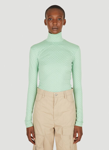 Ambush Mini Monogram High Neck Top Green amb0250008