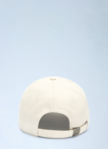 Palm Angels Logo Motif Baseball Cap White pma0360001