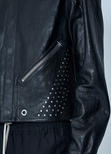Rick Owens Studded Leather Jacket Black ric0164001