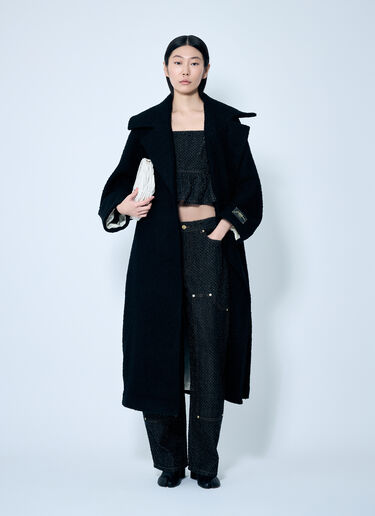 GANNI Boucle Wool Coat Black gan0259025