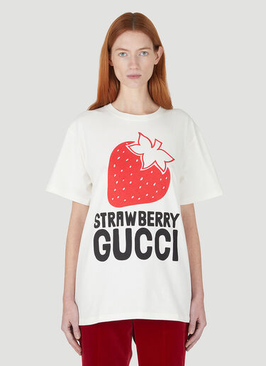 Gucci 스트로베리 티셔츠 화이트 guc0247090