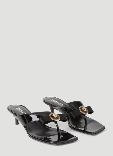 Gianni Ribbon Low Mules Versace Gianni Ribbon Low Mules Black ver0255020