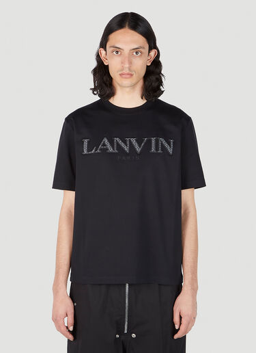 Embroidered Logo T-Shirt Lanvin Embroidered Logo T-Shirt Black lnv0151011