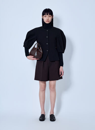 LN-CC® - Max Mara: Pleated Tailored Shorts - Dark Brown Max Mara Pleated Tailored Shorts Dark Brown max0266041