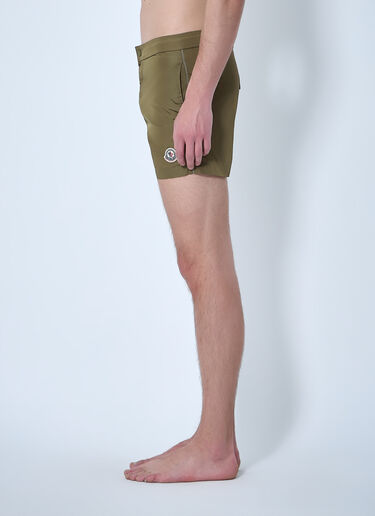 Elastic Waist Swim Shorts Moncler Elastic Waist Swim Shorts Khaki mon0164011
