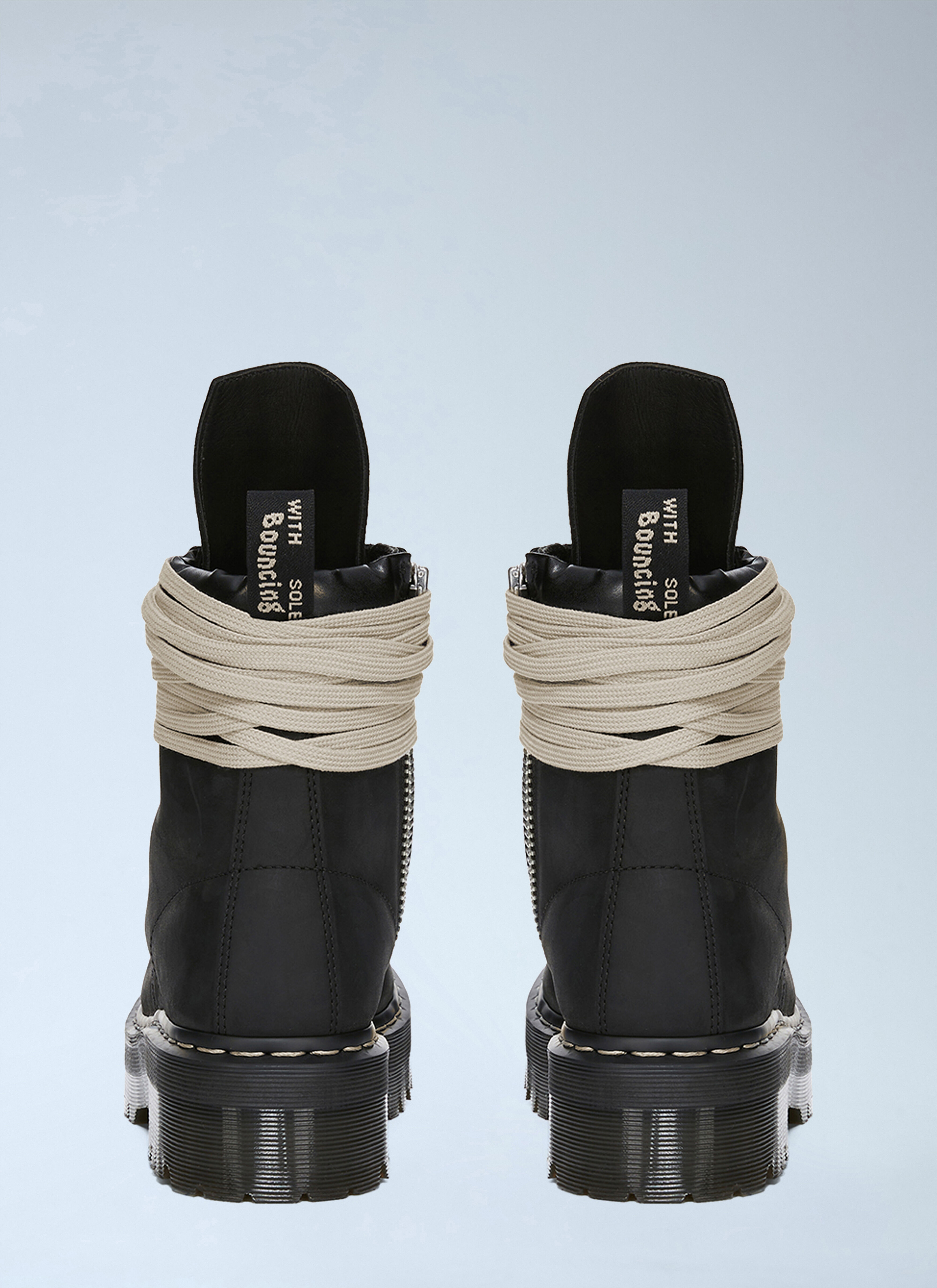 Rick Owens x Dr. Martens Men's' Quad Sole Steel Toe Boots in Black