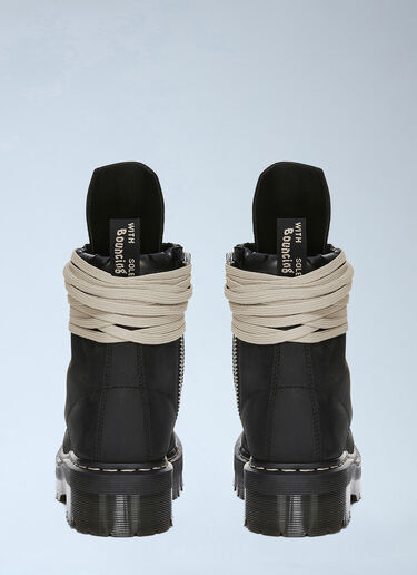 LN-CC® - Rick Owens x Dr. Martens: Quad Sole Steel Toe Boots - Black Rick Owens x Dr. Martens Quad Sole Steel Toe Boots Black rod0166001