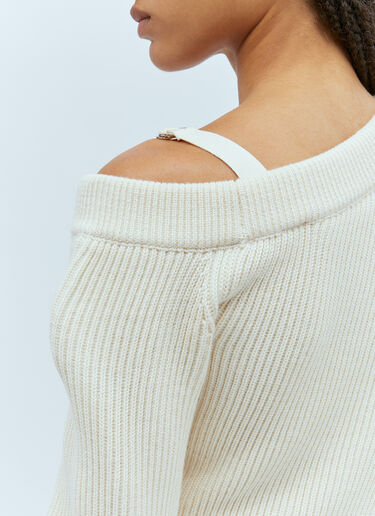 La Maille Seville Sweater Jacquemus La Maille Seville Sweater White jac0254120
