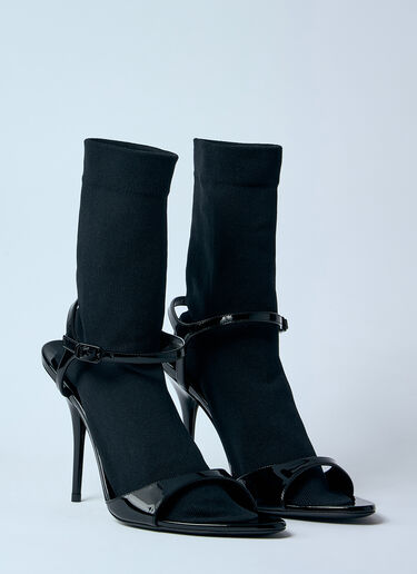 Balenciaga Avenue Sock 110mm Heel Sandals Black bal0259016