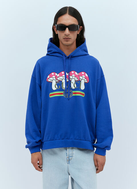 Charlie Constantinou Mushroom Logo Hooded Sweatshirt Blue cco0154003