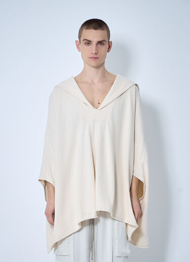 Rick Owens Hooded Kaftan Top Natural ric0160006