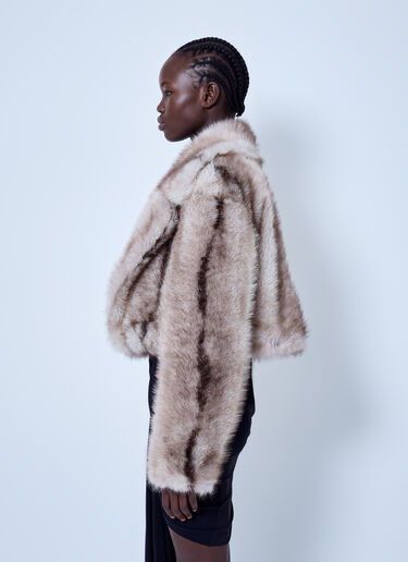 LN-CC® - Sportmax: Short Faux Fur Jacket - Brown Sportmax Short Faux Fur Jacket Brown spx0266011