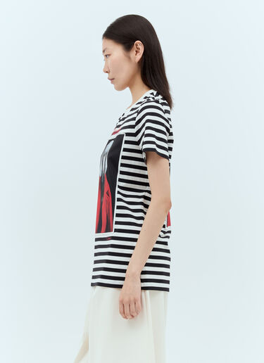 Max Mara Striped Dog T-Shirt White max0257024