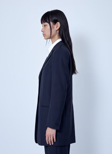 LN-CC® - Jil Sander: Single-Breasted Wool Blazer - Dark Blue Jil Sander Single-Breasted Wool Blazer Dark Blue jil0266001