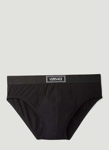 Versace 90S 로고 브리프 블랙 ver0155016