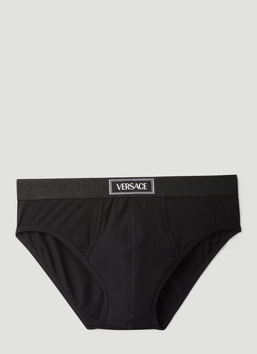 Versace 90S 徽标三角裤 黑色 ver0155016