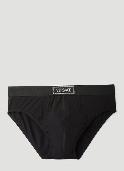 Versace 90S Logo Briefs Black ver0155015
