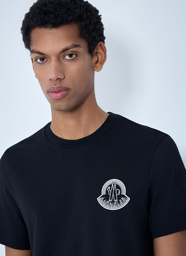 Moncler Logo Motif Cotton T-shirt Black mon0163036