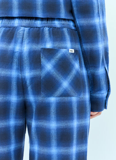 Tekla Plaid Pyjama Pants Navy tek0355009