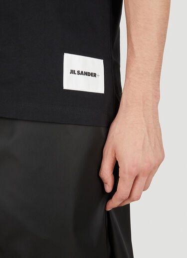 Jil Sander+ ロゴプリントTシャツ3枚セット ブラック jsp0149011