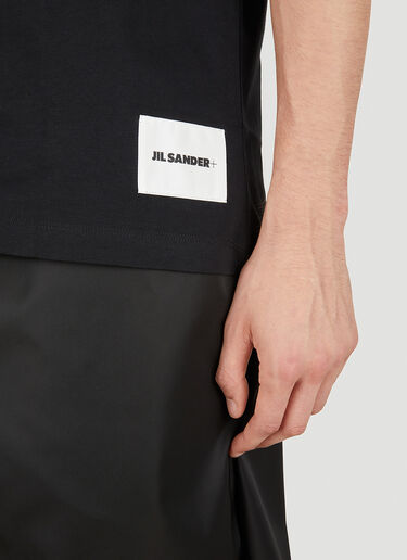 Jil Sander+ ロゴプリントTシャツ3枚セット ブラック jsp0149011