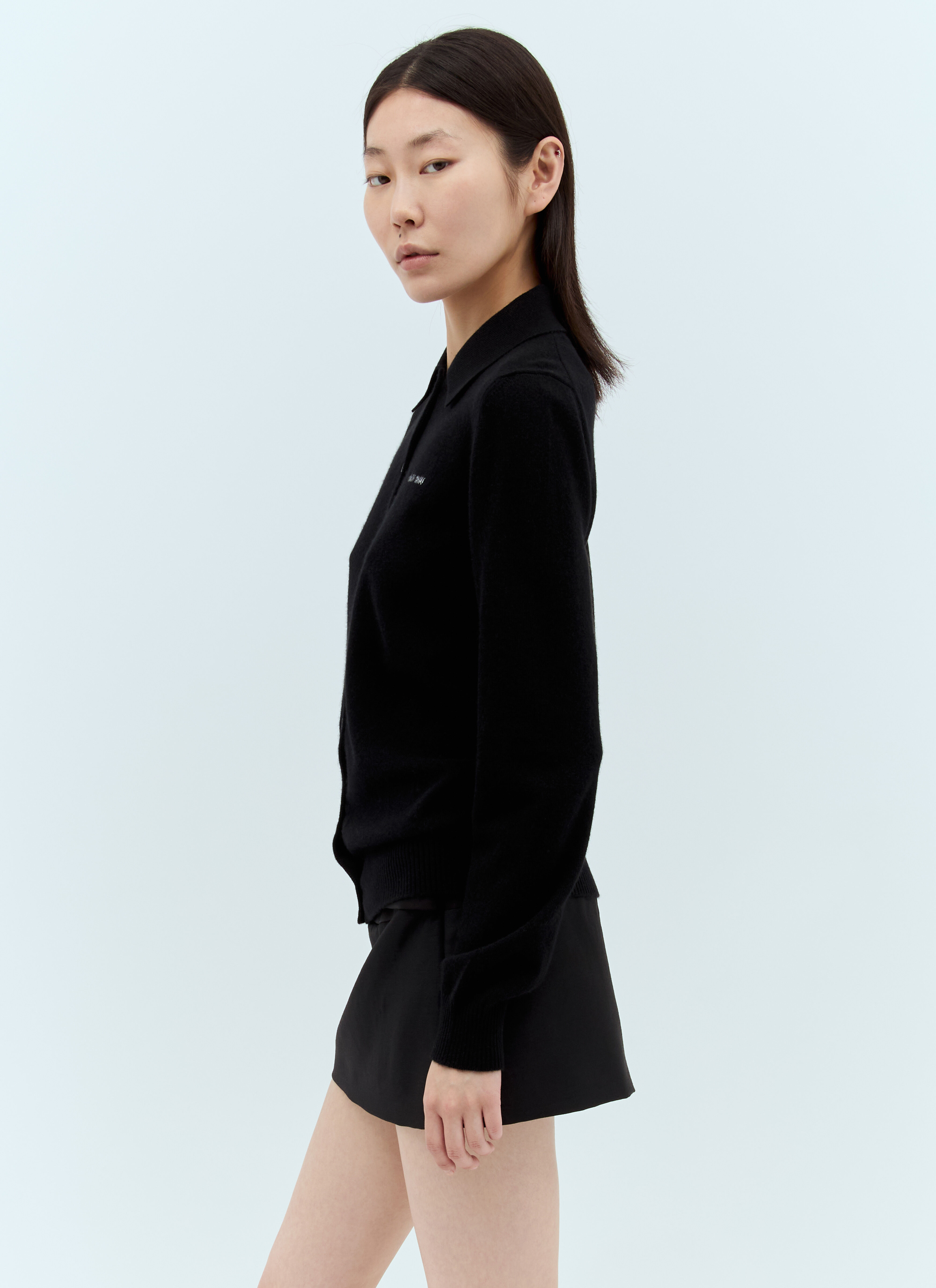 激安人気新品 Miu Miu ブラック の カシミアニットカーディガン レディース トップス
