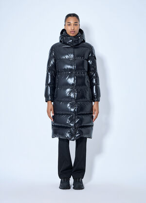 Moncler Cavettaz Hooded Long Down Jacket Black mon0265087