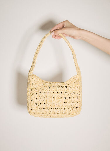 Dolce & Gabbana 3.5 拉菲草编单肩包 米色 dol0257017