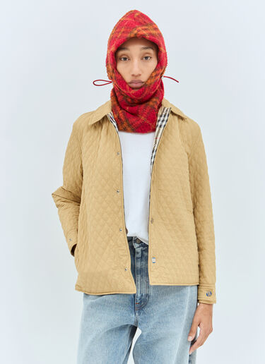 Burberry Check Fleece Snood Red bur0258015