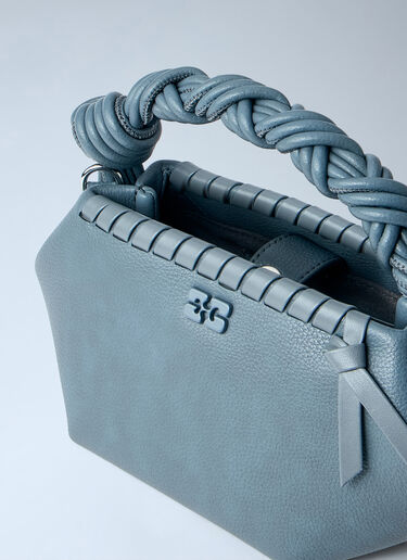 GANNI Bou Mini Tressé Handbag Blue gan0266028