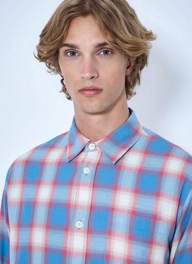 LN-CC® - Stüssy: Beach Ombre Plaid Shirt - Blue Stüssy Beach Ombre Plaid Shirt Blue sts0166073