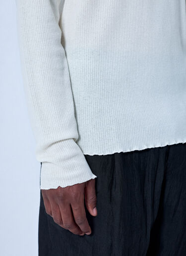 LN-CC® - Our Legacy: Elongated Longsleeve Top - White Our Legacy Elongated Longsleeve Top White our0165021