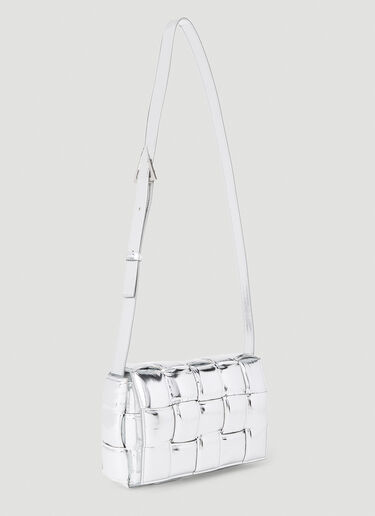 Padded Cassette Shoulder Bag Bottega Veneta Padded Cassette Shoulder Bag Silver bov0252107